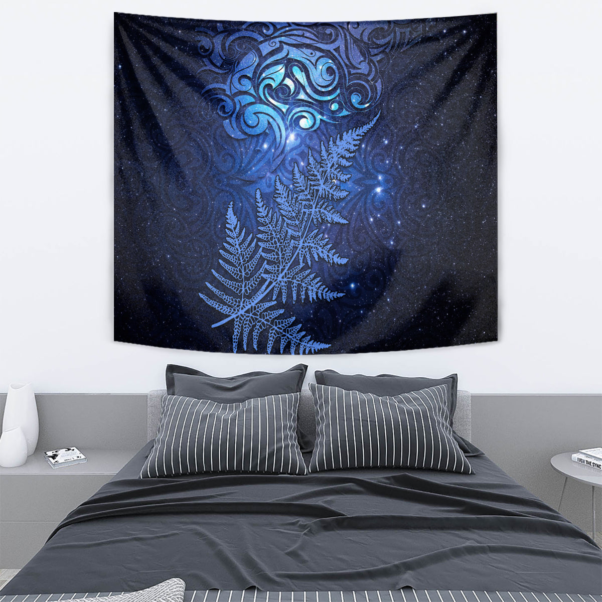 New Zealand Matariki Tapestry Maori Pattern and Silver Fern