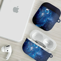 Aotearoa New Zealand New Year AirPods Case Tribal Koru Tattoo Blue Galaxy Maori Silver Fern LT03 - Polynesian Pride