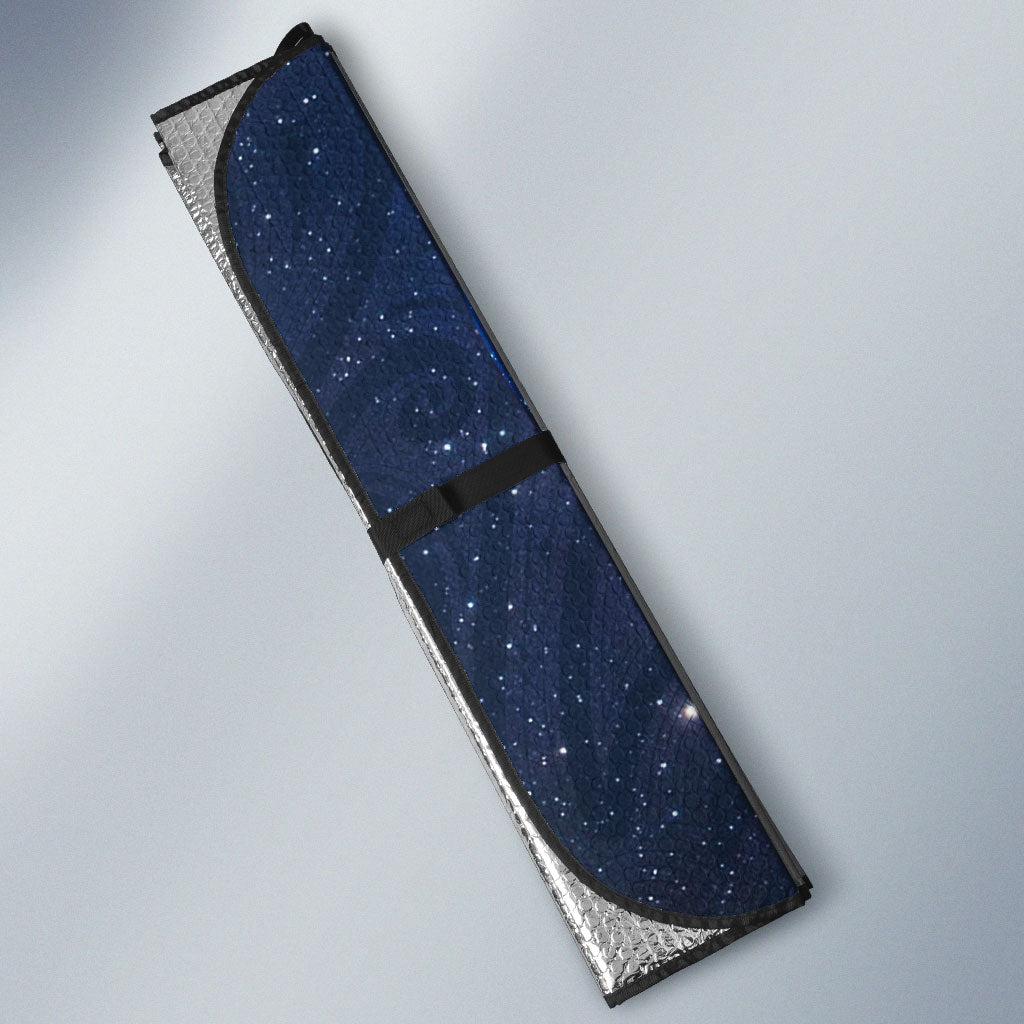 Aotearoa New Zealand New Year Auto Sun Shade Tribal Koru Tattoo Blue Galaxy Maori Silver Fern