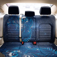 Aotearoa New Zealand New Year Back Car Seat Cover Tribal Koru Tattoo Blue Galaxy Maori Silver Fern LT03 - Polynesian Pride