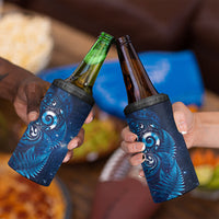 Aotearoa New Zealand New Year 4 in 1 Can Cooler Tumbler Tribal Koru Tattoo Blue Galaxy Maori Silver Fern LT03 - Polynesian Pride