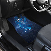 Aotearoa New Zealand New Year Car Mats Tribal Koru Tattoo Blue Galaxy Maori Silver Fern