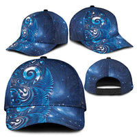 Aotearoa New Zealand New Year Classic Cap Tribal Koru Tattoo Blue Galaxy Maori Silver Fern