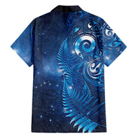 Aotearoa New Zealand New Year Hawaiian Shirt Tribal Koru Tattoo Blue Galaxy Maori Silver Fern LT03 - Polynesian Pride