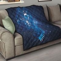 Aotearoa New Zealand New Year Quilt Tribal Koru Tattoo Blue Galaxy Maori Silver Fern
