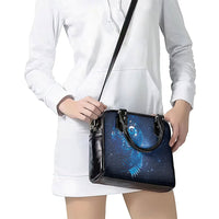 Aotearoa New Zealand New Year Shoulder Handbag Tribal Koru Tattoo Blue Galaxy Maori Silver Fern
