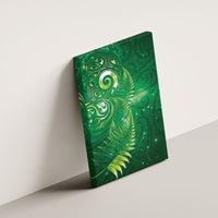 Aotearoa New Zealand New Year Canvas Wall Art Tribal Koru Tattoo Green Galaxy Maori Silver Fern LT03 - Polynesian Pride