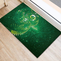 Aotearoa New Zealand New Year Rubber Doormat Tribal Koru Tattoo Green Galaxy Maori Silver Fern LT03 - Polynesian Pride