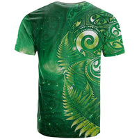 Aotearoa New Zealand New Year T Shirt Tribal Koru Tattoo Green Galaxy Maori Silver Fern LT03 - Polynesian Pride