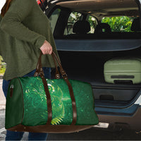 Aotearoa New Zealand New Year Travel Bag Tribal Koru Tattoo Green Galaxy Maori Silver Fern LT03 - Polynesian Pride