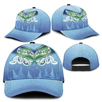 Aotearoa New Zealand New Year Classic Cap Maori Motifs with Silver Fern and Matariki Stars