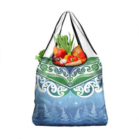 Aotearoa New Zealand New Year Grocery Bag Maori Motifs with Silver Fern and Matariki Stars LT03 1-pack One Size Multicolor - Polynesian Pride
