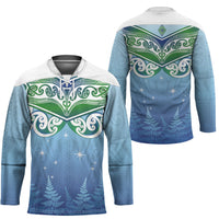Aotearoa New Zealand New Year Hockey Jersey Maori Motifs with Silver Fern and Matariki Stars LT03 - Polynesian Pride