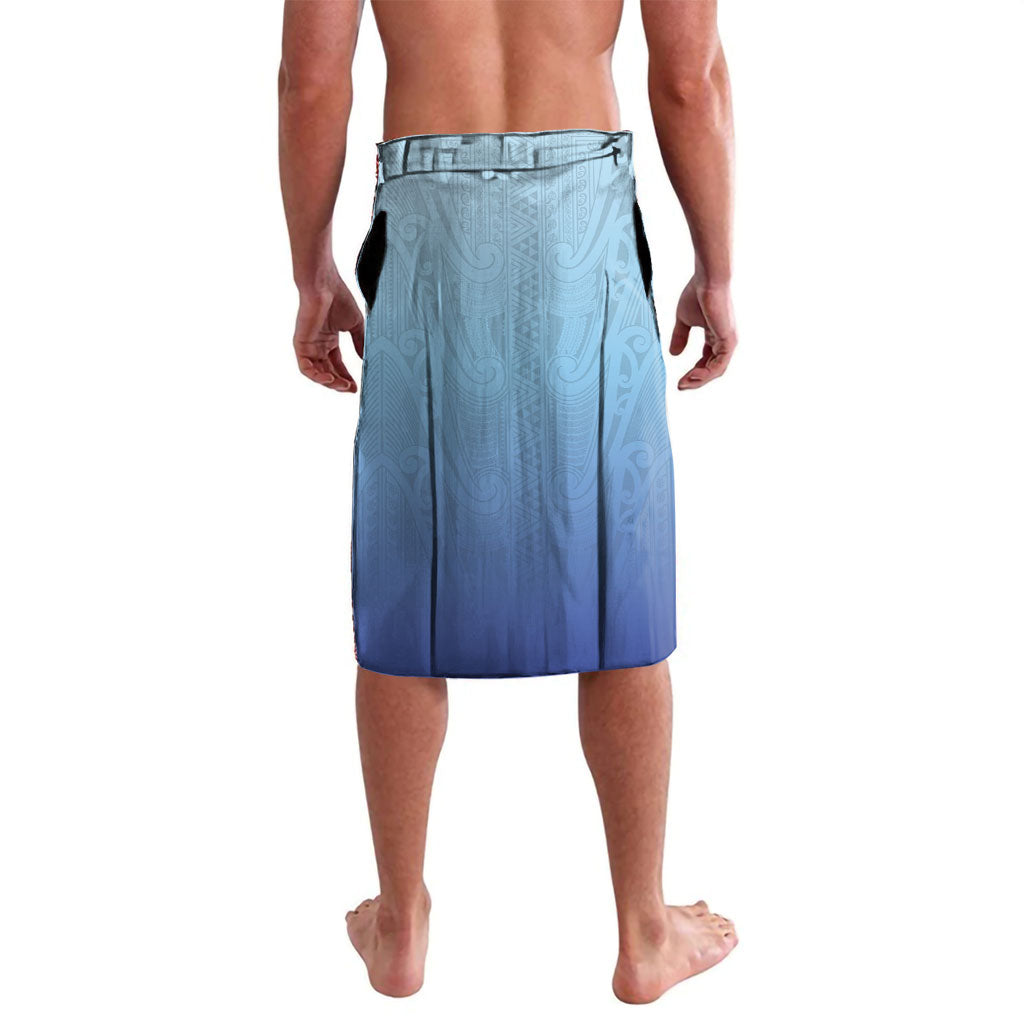Aotearoa New Zealand New Year Lavalava Maori Motifs with Silver Fern and Matariki Stars LT03 - Polynesian Pride