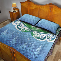 Aotearoa New Zealand New Year Quilt Bed Set Maori Motifs with Silver Fern and Matariki Stars LT03 - Polynesian Pride
