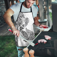 Aotearoa Moko Tribal Tattoo Apron New Zealand Maori Penguin and Fantail White Color LT03 - Polynesian Pride