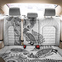 Aotearoa Moko Tribal Tattoo Back Car Seat Cover New Zealand Maori Penguin and Fantail White Color LT03 - Polynesian Pride