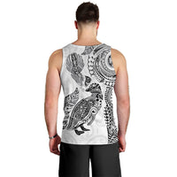 Aotearoa Moko Tribal Tattoo Men Tank Top New Zealand Maori Penguin and Fantail White Color LT03 - Polynesian Pride