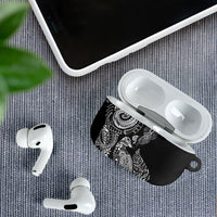 Aotearoa Moko Tribal Tattoo AirPods Case New Zealand Maori Penguin and Fantail Black Color LT03 - Polynesian Pride