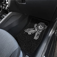 Aotearoa Moko Tribal Tattoo Car Mats New Zealand Maori Penguin and Fantail Black Color LT03 - Polynesian Pride