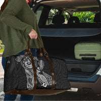 Aotearoa Moko Tribal Tattoo Travel Bag New Zealand Maori Penguin and Fantail Black Color LT03 - Polynesian Pride