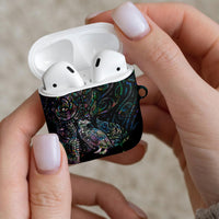 Aotearoa Moko Tribal Tattoo AirPods Case New Zealand Maori Penguin and Fantail Paua Shell Style LT03 - Polynesian Pride