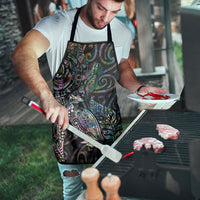 Aotearoa Moko Tribal Tattoo Apron New Zealand Maori Penguin and Fantail Paua Shell Style LT03 - Polynesian Pride