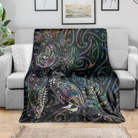 Aotearoa Moko Tribal Tattoo Blanket New Zealand Maori Penguin and Fantail Paua Shell Style LT03 - Polynesian Pride