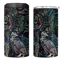 Aotearoa Moko Tribal Tattoo 4 in 1 Can Cooler Tumbler New Zealand Maori Penguin and Fantail Paua Shell Style LT03 One Size: 16 oz Multicolor - Polynesian Pride