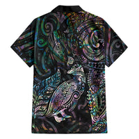 Aotearoa Moko Tribal Tattoo Family Matching Puletasi and Hawaiian Shirt New Zealand Maori Penguin and Fantail Paua Shell Style LT03 - Polynesian Pride