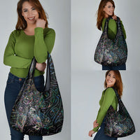 Aotearoa Moko Tribal Tattoo Grocery Bag New Zealand Maori Penguin and Fantail Paua Shell Style LT03 - Polynesian Pride