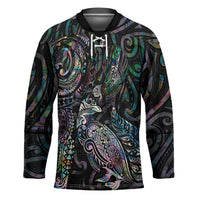 Aotearoa Moko Tribal Tattoo Hockey Jersey New Zealand Maori Penguin and Fantail Paua Shell Style LT03 Unisex Multicolor - Polynesian Pride