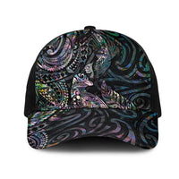 Aotearoa Moko Tribal Tattoo Mesh Trucker Cap New Zealand Maori Penguin and Fantail Paua Shell Style