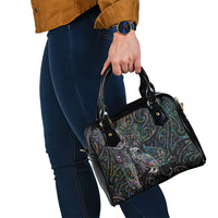 Aotearoa Moko Tribal Tattoo Shoulder Handbag New Zealand Maori Penguin and Fantail Paua Shell Style LT03 - Polynesian Pride