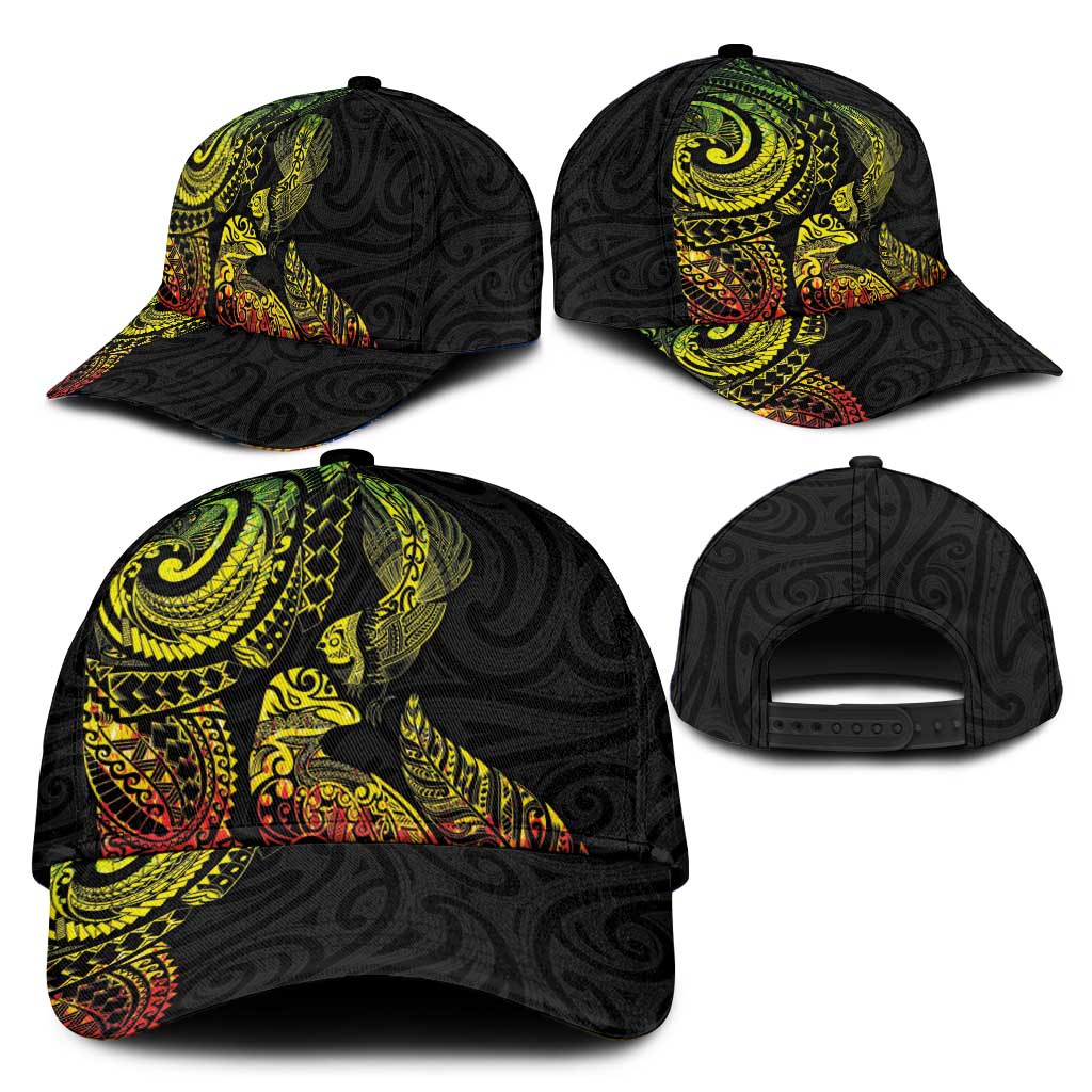 Aotearoa Moko Tribal Tattoo Classic Cap New Zealand Maori Penguin and Fantail Reggae Style LT03 - Polynesian Pride