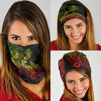 Aotearoa Moko Tribal Tattoo Neck Gaiter New Zealand Maori Penguin and Fantail Reggae Style LT03 - Polynesian Pride