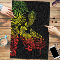 Aotearoa Moko Tribal Tattoo Puzzle New Zealand Maori Penguin and Fantail Reggae Style LT03 Multicolor - Polynesian Pride