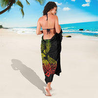 Aotearoa Moko Tribal Tattoo Sarong New Zealand Maori Penguin and Fantail Reggae Style LT03 - Polynesian Pride