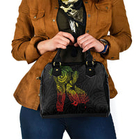 Aotearoa Moko Tribal Tattoo Shoulder Handbag New Zealand Maori Penguin and Fantail Reggae Style LT03 - Polynesian Pride