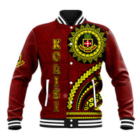 Kolisi Tonga Atele Baseball Jacket Ngatu and Polynesian Pattern