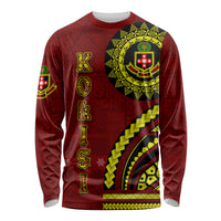 Kolisi Tonga Atele Long Sleeve Shirt Ngatu and Polynesian Pattern