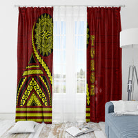 Kolisi Tonga Atele Window Curtain Ngatu and Polynesian Pattern