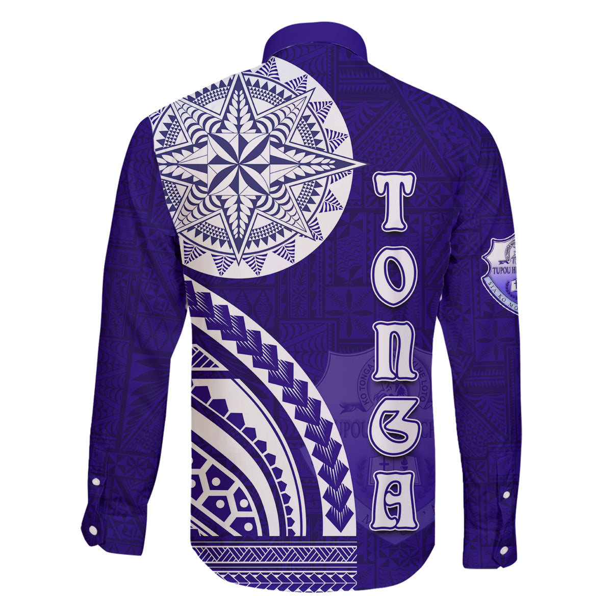 Tupou College Toloa Family Matching Long Sleeve Bodycon Dress and Hawaiian Shirt Ngatu and Polynesian Pattern LT03 - Polynesian Pride