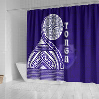 Tupou College Toloa Shower Curtain Ngatu and Polynesian Pattern