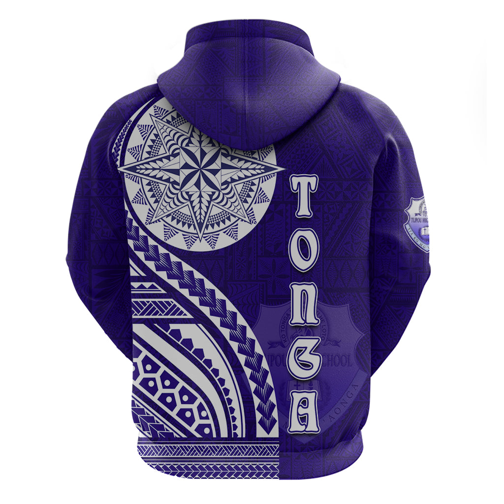 Tupou College Toloa Zip Hoodie Ngatu and Polynesian Pattern