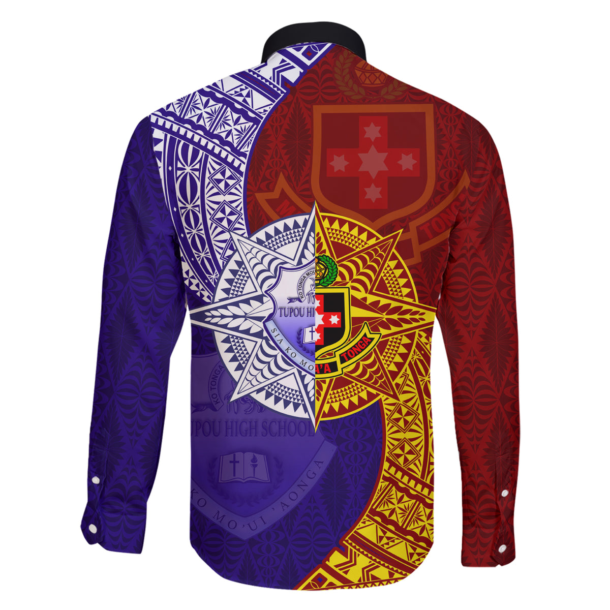 Kolisi Tonga Atele and Tupou College Toloa Family Matching Short Sleeve Bodycon Dress and Hawaiian Shirt Ngatu and Polynesian Spiral Pattern