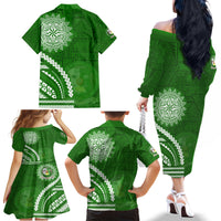 Liahona High School Family Matching Off The Shoulder Long Sleeve Dress and Hawaiian Shirt Ngatu and Polynesian Pattern LT03 - Polynesian Pride