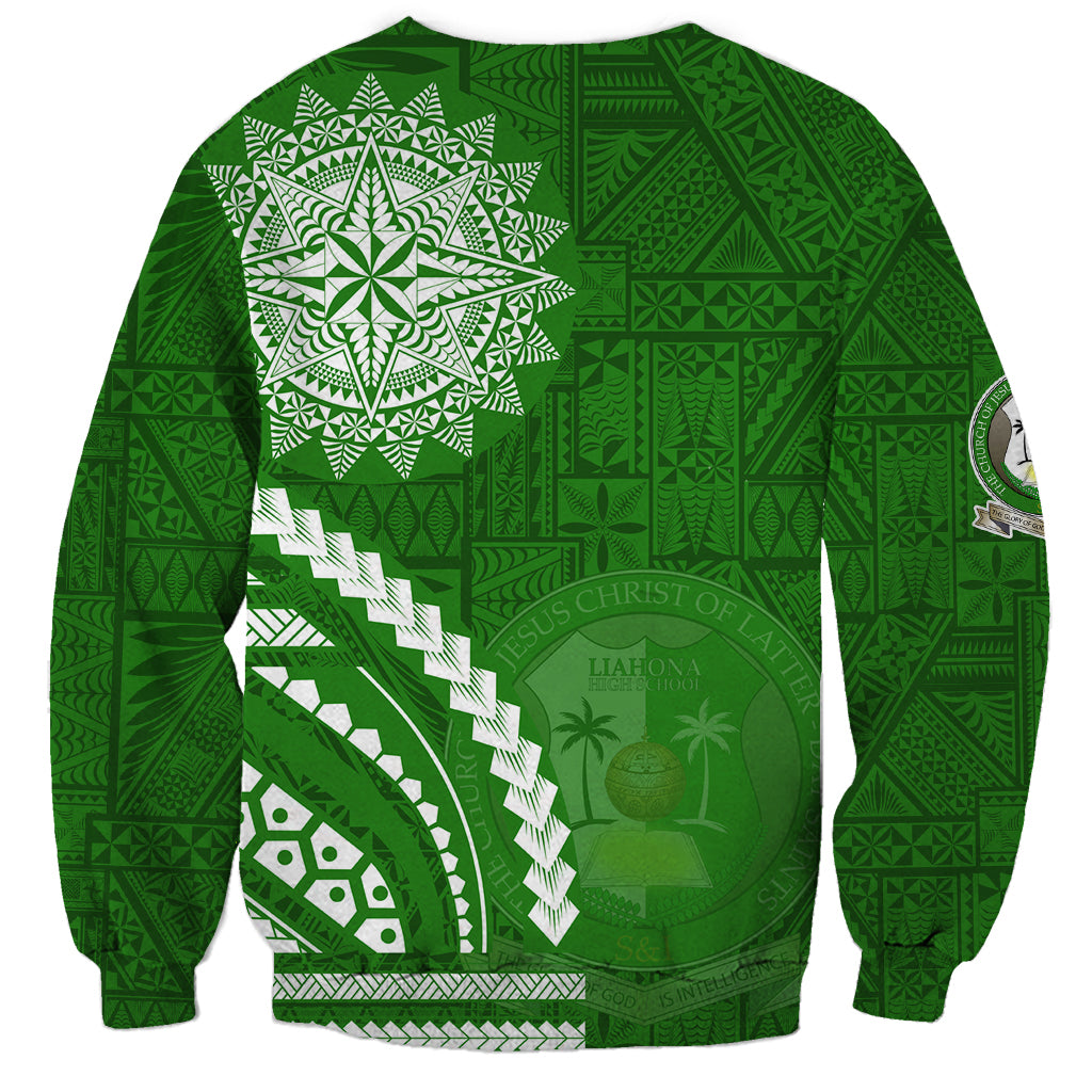 Liahona High School Sweatshirt Ngatu and Polynesian Pattern