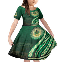 Saineha High School Family Matching Mermaid Dress and Hawaiian Shirt Ngatu and Polynesian Pattern