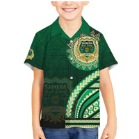 Saineha High School Family Matching Mermaid Dress and Hawaiian Shirt Ngatu and Polynesian Pattern